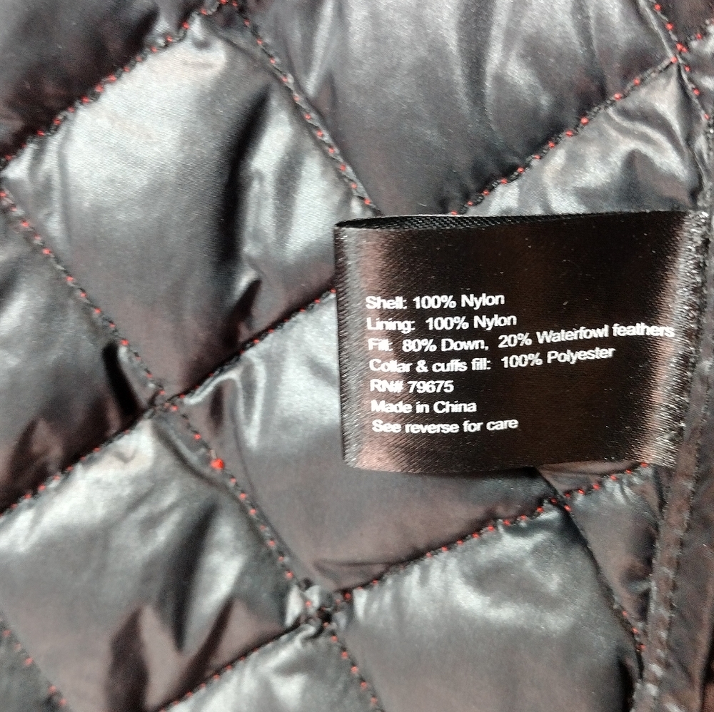 Anne Klein Red Quilted Puffer Coat l Down And Waterfowl Stuffed l - Picture 6 of 9
